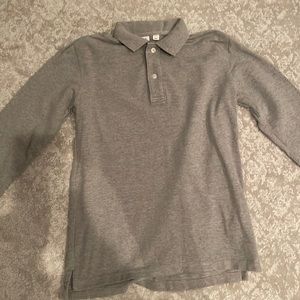 Gap Kids boys gray pique collared shirt size XL regular